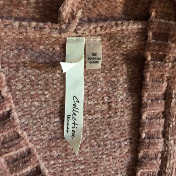 NWOT 3/4 Sleeve Pink Hoodie Sweater 3x Collection - Picture 6 of 8